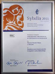 Przedstawiciele Muzeum Warmii i Mazur odebrali nominację do nagrody „Sybilla 2011”. 