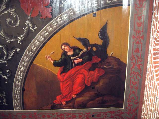 Św. Jan Ewangelista – Malowidło na suficie w Górowie - full image