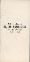 XX-lecie MUZEUM MAZURSKIEGO