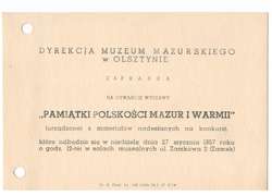 Wystawa – Pamiątki polskości mazur i Warmii 