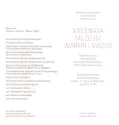 Uroczystość nadania tytułu Mecenasa Muzeum Warmii i Mazur