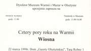 Wystawa – Cztery pory roku –¬ Wiosna 
