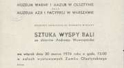 Wystawa – Sztuka wyspy Bali