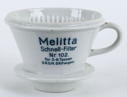 Filtr do kawy, lata 30-te XX wieku, Melitta, 9,5 x 8,2 cm, Niemcy