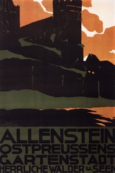 Plakat zaprojektowany przez Ericha Mendelsohna w ramach olsztyńskiej Prowincjonalnej Wystawy Przemysłowej z 1910 roku. Olsztyński architekt zajmował się także grafiką pocztówek i plakatów, a jego autorskie motywy były wykorzystywane także przez olsztyński