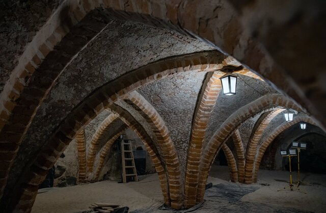 Conservation works in Lidzbark cellars - full image