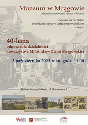 40-lecie odnowienia działalności Towarzystwa Miłośników Ziemi Mrągowskiej