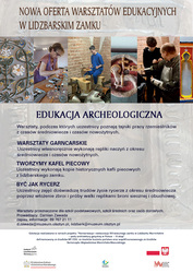 A new offer of workshops in the Lidzbark castle Archaeological education